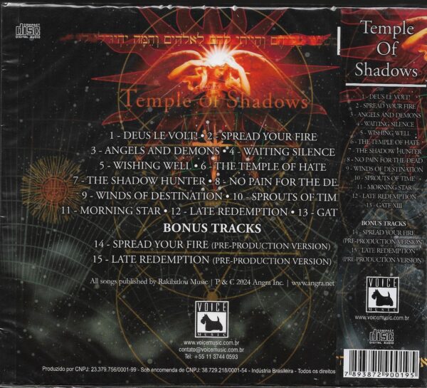 Angra – Temple Of Shadows - ( Remastered, Slipcase, 20th Anniversary Edition ) - Image 2